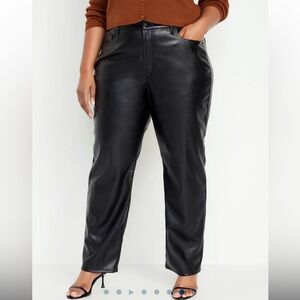 High-Waisted OG Loose Faux-Leather Pants